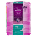 Poise Ultra Thin Pads Long Length Light Absorbency 24 Count (2 Pack)