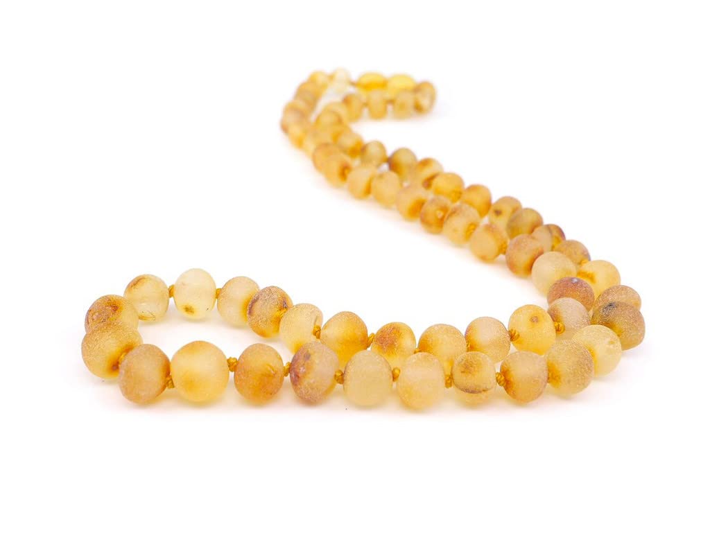 Baltic Amber Necklace for Adult - Natural Amber from Baltic Region, Genuine Baltic Amber (19.7 inch, RAW Honey)