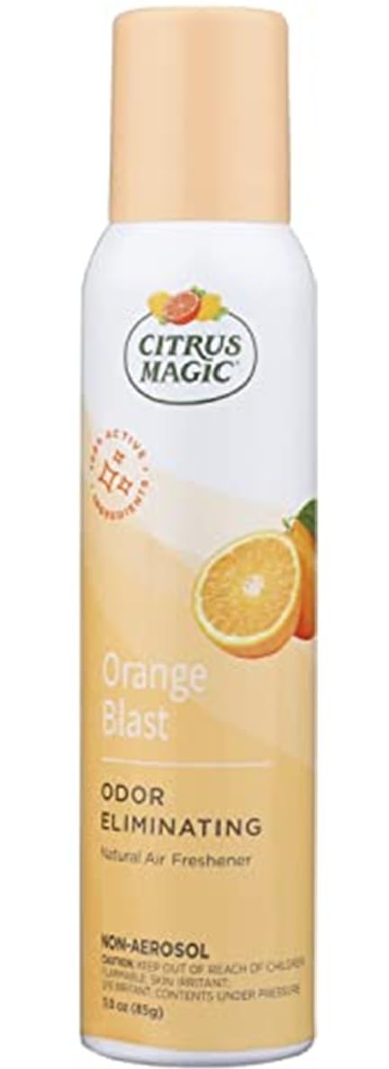 Citrus Magic Natural Odor Eliminating Air Freshener Spray, Orange Blast, 3-Ounce