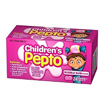 PEPTO CHILD CHEW TB BUBBLE GUM 24