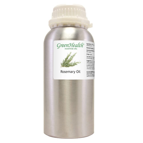 Rosemary Essential Oil - 16 fl oz (473 ml) Aluminum Bottle w/Plug Cap - 100% Pure Essential Oil - GreenHealth