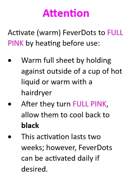 FeverDots, Fever Alert Stickers in Shapes and Hearts (Hearts, 18 Count)