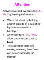 FeverDots, Fever Alert Stickers in Shapes and Hearts (Hearts, 18 Count)
