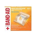 Band-Aid Brand Infection Defense Adhesive Wound Covers with Neosporin Antibiotic Ointment On The Pad for First Aid Wound Care, B