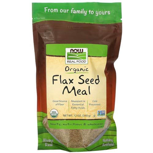 NOW Foods Organic Flax Seed Meal, 12 oz