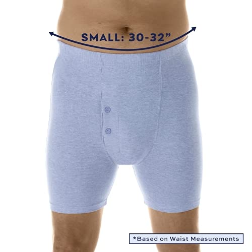 Wearever 3-Pack Mens Gray Regular Absorbency Washable Reusable Incontinence Boxer Briefs 3XL (Waist 46-48)