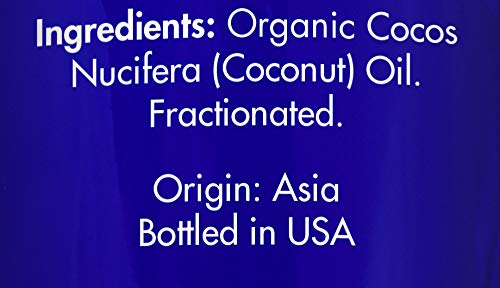 Organic, Fractionated Coconut Oil, for Skin, Essential Oils - 100% Pure, Fractionated Coconut Oil, by Zongle Therapeutics, 4 OZ