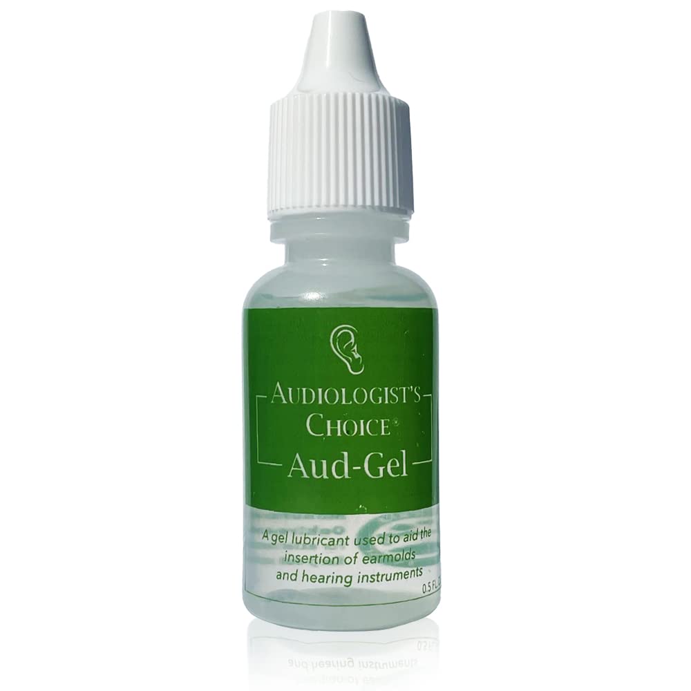 Audiologist's Choice AUD-Gel Earmold and Hearing Aid Lubricant 0.5oz Bottle - Lubricant Gel for Ear Plugs, Hearing Aids, Earmold