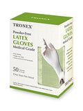 Latex Disposable Gloves, Powder-Free, Unisize, Exam Grade, 50-Pack