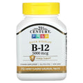 21st Century B-12 5000 mcg, 110 Cherry Flavored Sublingual Tablets, 110 Count