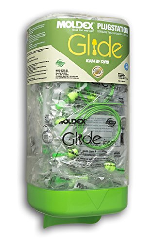 Moldex PlugStation Glide Tapered Polyurethane Foam Corded Earplug Dispenser with Corded Earplugs (150 Pair Per Dispenser)