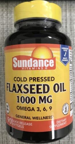 Sundance Vitamins Flaxseed Oil 1000 Mg - 90 Softgels, Pack Of 2