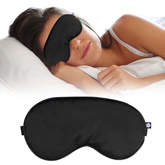 Devheart Sleeping Smooth Silk Travel Eye Mask/Blind Fold Meditation With Adjustable 3D Shape Sleep Mask For Men Women Girls Boys