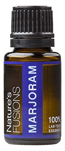 Natures Fusions Sweet Marjoram, 100% Pure and Natural Essential Oils, Undiluted, Therapeutic Grade for Aromatherapy and Topical