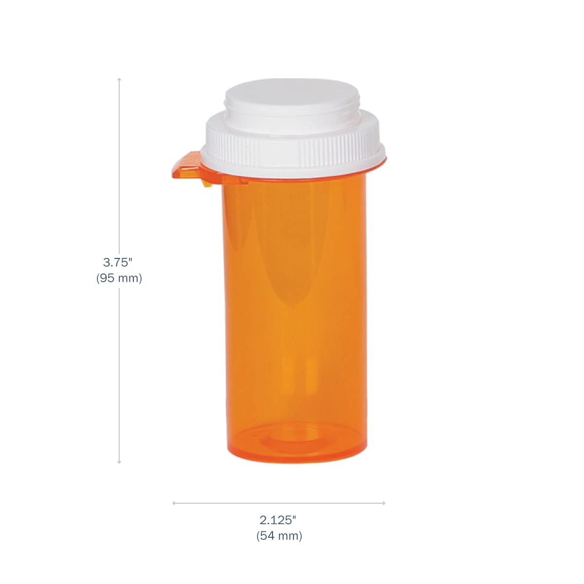 Ezy Dose Pill Box and Medicine, Vitamin Container & Vial, 20 Dram Storage, Child-Resistant Cap, Case of 145