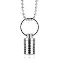 Micro Pill Holder with Keychain Necklace, Opret Titanium Pill Container for Travel Purse Pocket, Waterproof Pill Case for Emerge