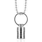 Micro Pill Holder with Keychain Necklace, Opret Titanium Pill Container for Travel Purse Pocket, Waterproof Pill Case for Emerge