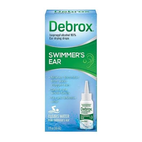 Debrox Swimmer's Ear Drying Drops for Adults & Kids, 1 Fl oz. (Pack of 2)