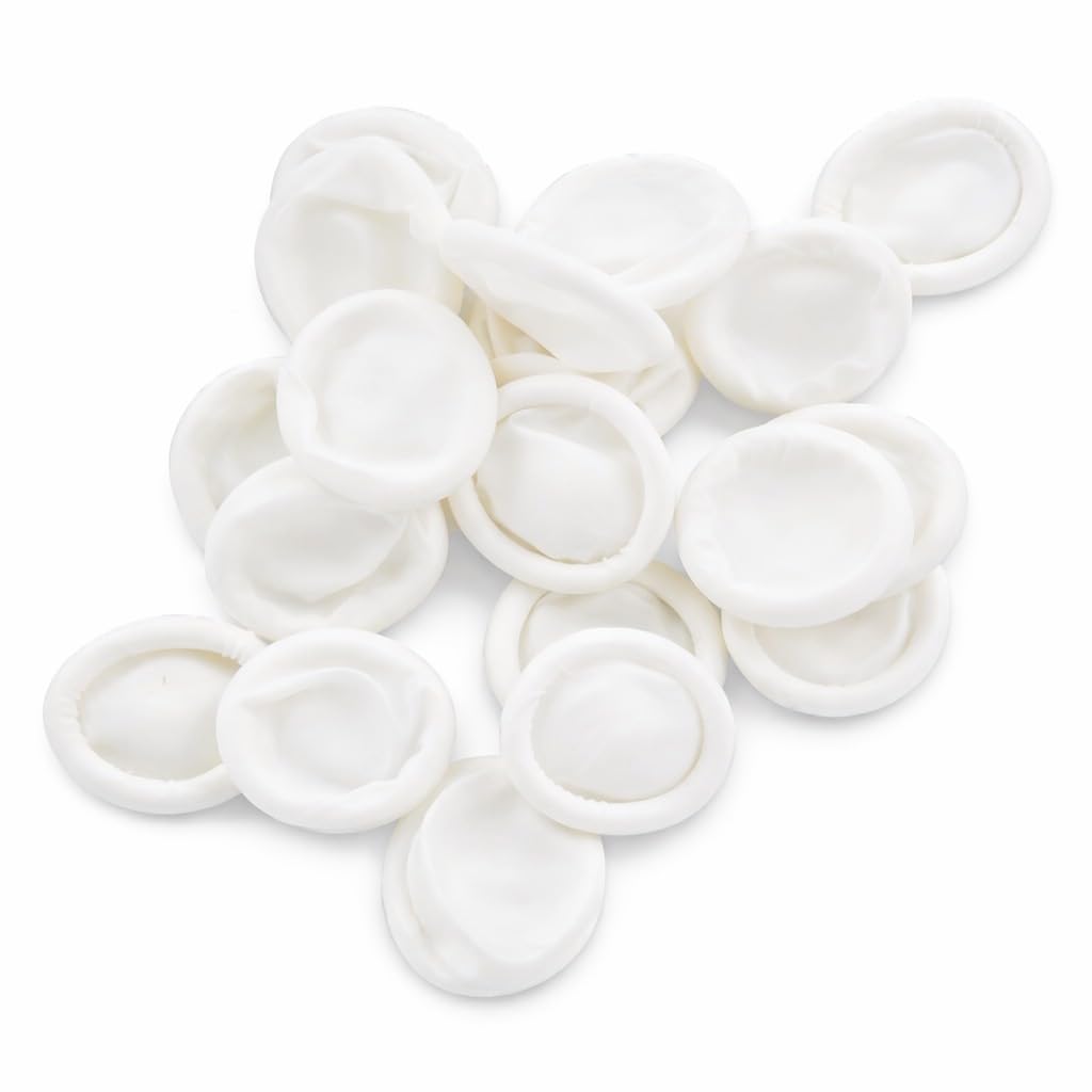 Schofic AntiStatic Esd Safe Chlorinated Disposable Latex Finger Cots [Reusable Rubber Fingertips] 4 Mil Thick  White (100)