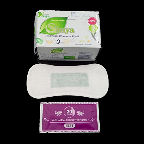 SHUYA Patented Anion Regular&Overnight Pads and Panty Liners Combination Suit Packaging with Free Testing Gift, Mint Herbal Scen
