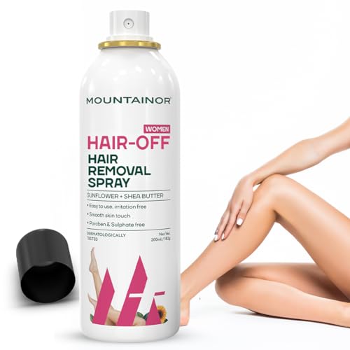 Mountainor Hair Removal Spray (200 Ml) Itch Irritation Free | Painless Hair Removal Cream Spray For Chest, Arms, Legs Under Arms