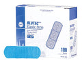 Hart Health Blue Metal Detectable 1 x 3 Elastic Strip Bandage, Latex Free, Flexible Fabric, 100/ Box