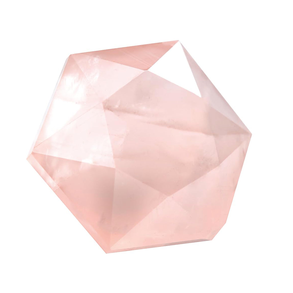 Healing Treasures Premium Hand Crafted Rose Quartz Crystal Palm Stone (1.5'' - 2.0'') Worry Stone for Love, Meditation and Energ