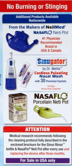 Lavador Nasal Sinus Rinse Kit C/60 Sobres Premezclados (240 mL)