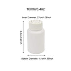 12PCS Plastic Round Container Bottles Storage Holder Dispenser Holder Organizer(White) (100ml)