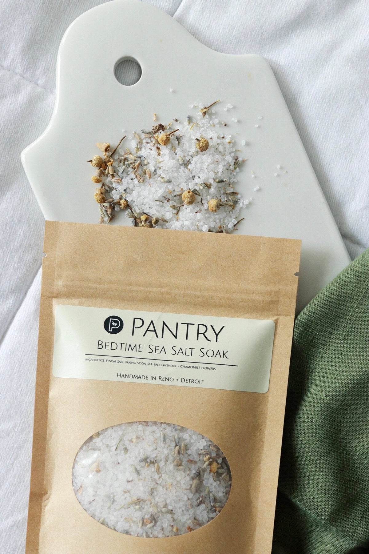 Bedtime Sea Salt Bath Tea - Lavender + Chamomile Epsom Salt Bath