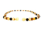 Baltic Amber Necklace for Adult - Natural Amber from Baltic Region, Genuine Amber (19.7 inch, RAW Multi)