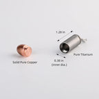 NHDT SW901 Titanium Pill holder keychain, Brass and Titanium Lightweight Waterproof Pill Container,Mini EDC Pill Case for Outdoo