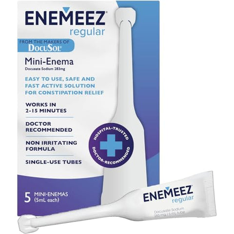 Enemeez Docusate Sodium Mini Enema ml, Clear, 0.84 Fl Oz