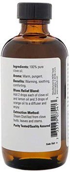 NOW Essential Oils, Clove Oil, Balancing Aromatherapy Scent, Steam Distilled, 100% Pure, Vegan, Child Resistant Cap, 4-Ounce