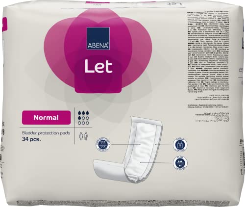 Abena BOOST Fluff Incontinence Pads - No Barrier/Flow-Through, (Sizes Normal to Extra Large) Normal, 34 Count