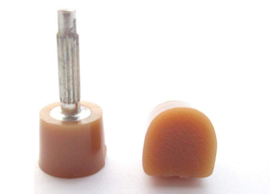TUPWEL 6 Pairs 8 mm 9 mm 10 mm U Shaped Non-Slip Tip High Heel Cap Shoe Repair Protectors Replacement Dowels Pads Cups(Beige)