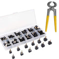 eMingo 24 Pairs High Heels Tips Replacement Shoes Repair Caps with 6 Inch Stiletto Remove Pliers,6 Size,8,/9/10/11/12/12.5mm,U-S