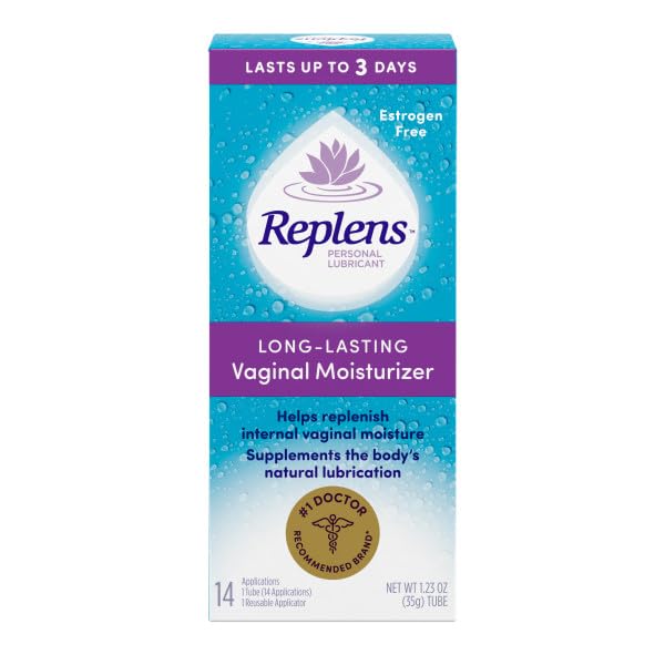 Replens Long Lasting Vaginal Moisturizer, 35 g (Pack of 3) 14 Applications and One reusable applicator by Replens