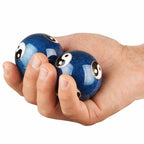 JapanBargain, Set of 2 Chinese Baoding Balls Hand Exercise Therapy Balls Stress Reliefe Balls, (Blue)