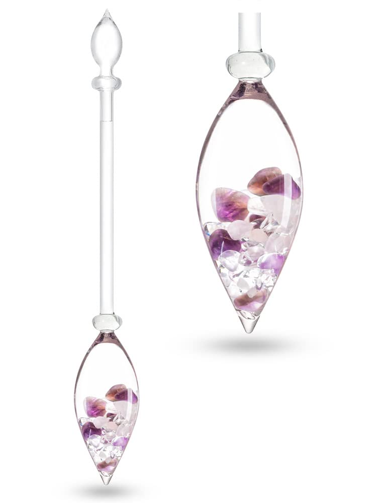 VitaJuwel Gemstone Vial WELLNESS with Amethyst, Rose Quartz & Clear Quartz - Balance, Relaxation & Clarity