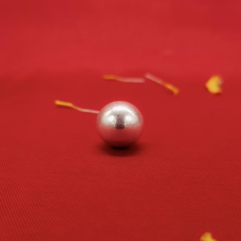 Dokchan Solid Pure Silver Full Round Balls Chandi Ki Thos Goli (Diameter : 1.7Cm | Weight : 14.5Gm Approxe)