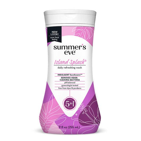 Summer's Eve Island Splash Refreshing Daily Feminine Wash, Removes Odor, pH balanced, 9 fl oz. (Pack of 5)
