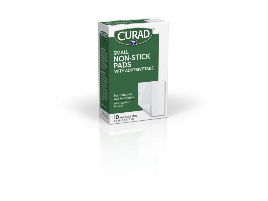 Curad Medium Non-Stick Pads 3 Inches X 4 Inches 10 Each (Pack of 4)