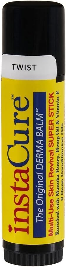 INSTACURE Original Derma Balm Jumbo-Sized Skin Repair Stick w/Manuka Honey. Eczema, Psoriasis Dry Skin Relief. Revive Knuckles C
