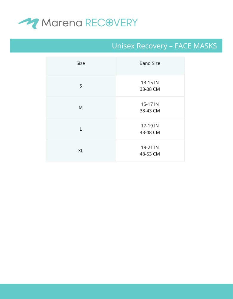 MARENA Unisex Recovery Compression Chin Strap with Mid-Neck Coverage for Post-Op Mask