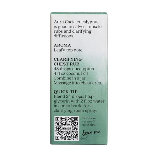 Aura Cacia Eucalyptus Essential Oil, Boxed, 0.5 Ounce
