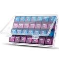 XL Monthly Pill Organizer 1 Time a Day, 28 Day Pill Box Once a Day, 4 Week Pill Case Large Compartments, Yaklim Weekly Vitamin O