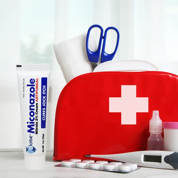 Miconazole Globe (3 Pack) Nitrate 2% Cream 1 oz, Cures Most Athletes Foot, Jock Itch, Ringworm and More.