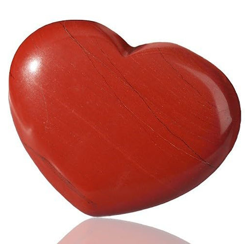 MAIBAOTA 45 mm Red Jasper Crystal Stones Heart Love Crystal Valentines Gifts for Herfriend Wife Palm Stone Reiki Crystal Gemston