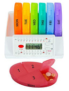 e-Pill 4 Times a Day x 7 Day Weekly Pill Organizer, Vitamin and Medicine Pill Box Reminder - with Timer
